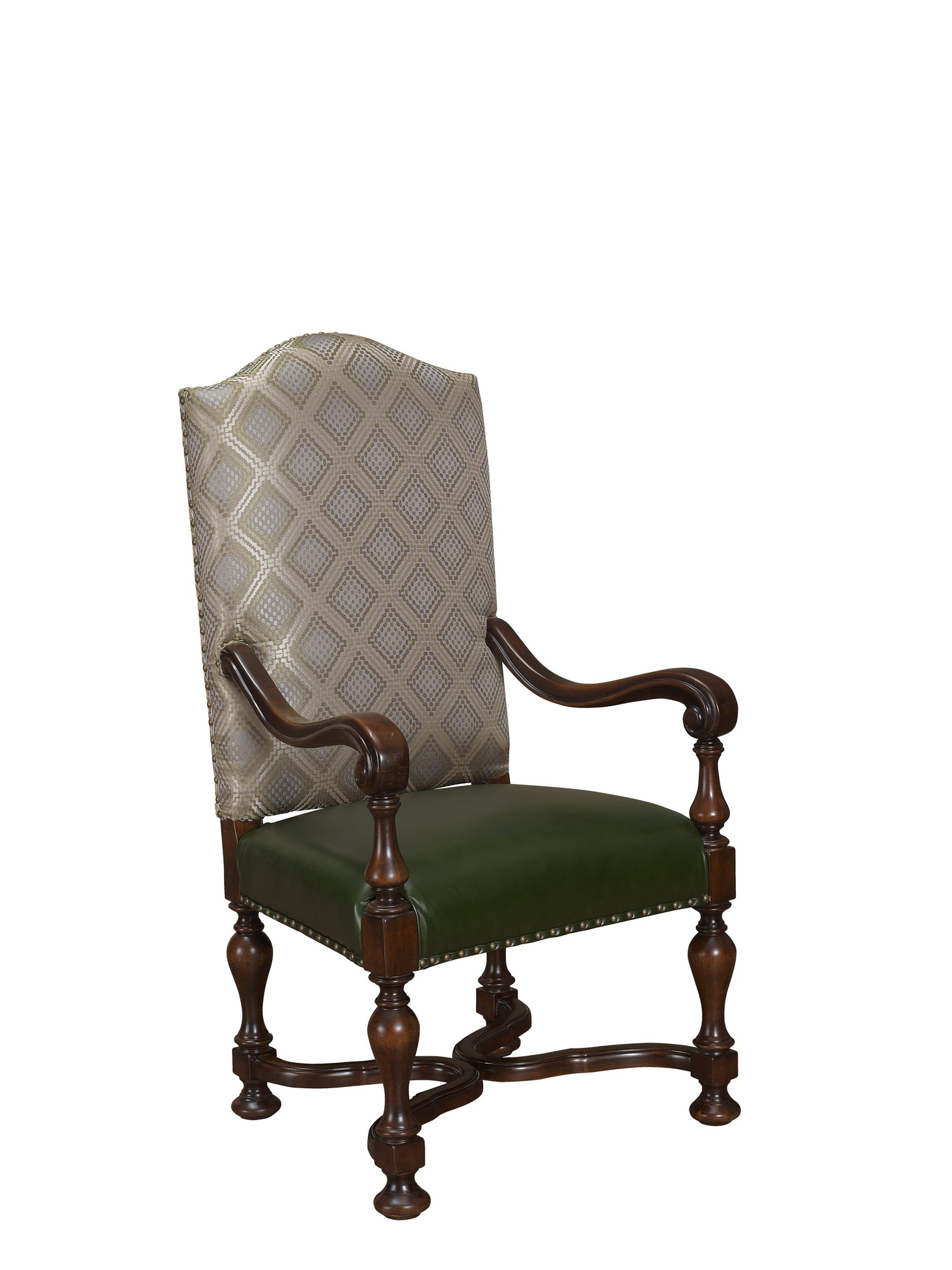 美式休闲椅扶手餐椅 真皮